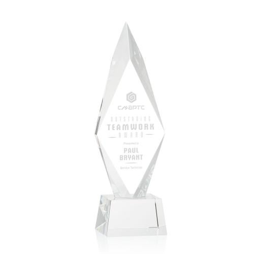 Corporate Awards - Crystal Awards - Manilow Clear on Robson Base Crystal Award