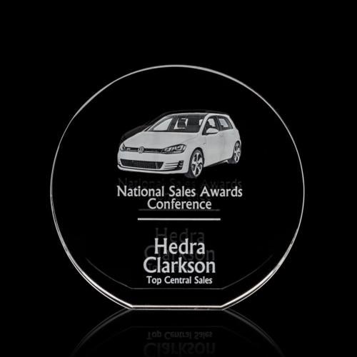 Corporate Awards - Modern Awards - Glenwood Circle 3D Crystal Award