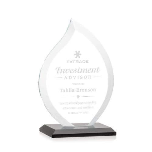 Corporate Awards - Crystal Awards - Crystal Flame Awards - Nestor Black Flame Crystal Award