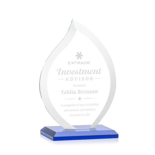 Corporate Awards - Crystal Awards - Crystal Flame Awards - Nestor Blue Flame Crystal Award
