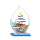 Nestor Full Color Sky Blue Flame Crystal Award