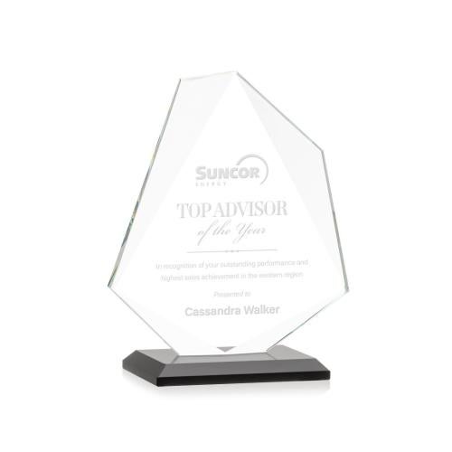 Corporate Awards - Crystal Awards - Picton Black Abstract / Misc Crystal Award