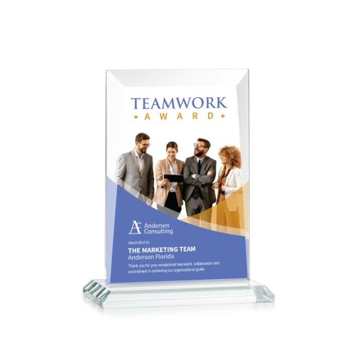 Corporate Awards - Full Color Awards - Sullivan Full Color Clear Rectangle Crystal Award