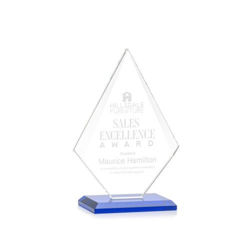 Corporate Awards - Glass Awards - Colored Glass Awards - Rideau Blue Crystal Award
