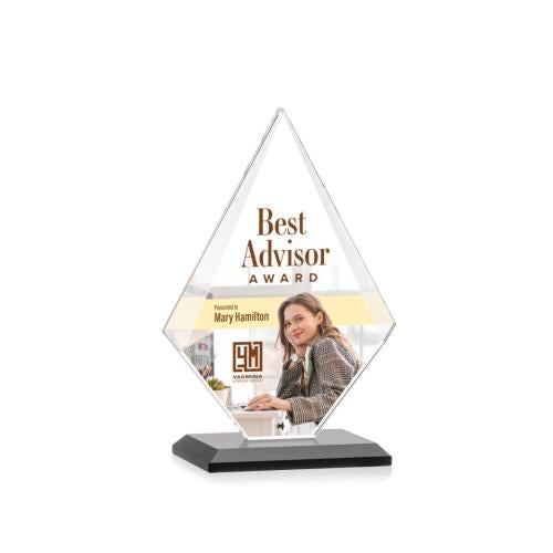 Corporate Awards - Full Color Awards - Rideau Full Color Black Crystal Award
