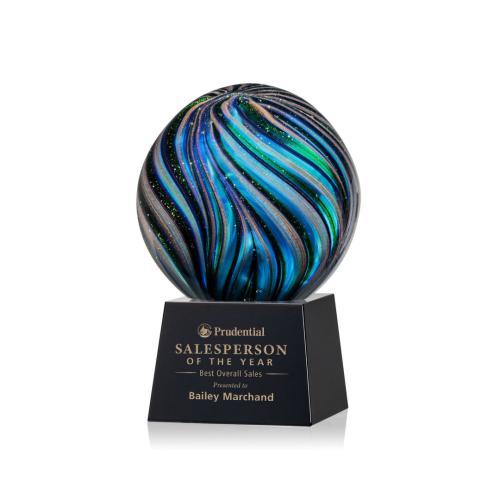 Corporate Awards - Modern Awards - Malton Black on Robson Base Spheres Glass Award