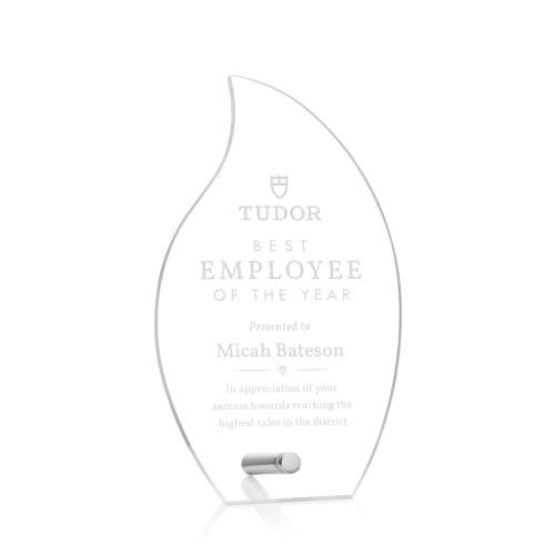 Corporate Awards - Crystal Awards - Crystal Flame Awards - Polaris Silver Flame Acrylic Award