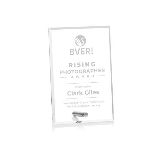 Corporate Awards - Budget Awards & Trophies - Polaris (V) Silver Rectangle Acrylic Award