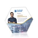 Polaris Hexagon Full Color Silver Acrylic Award