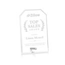 Polaris Clipped Silver Rectangle Acrylic Award