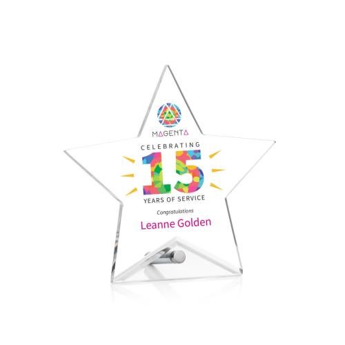 Corporate Awards - Budget Awards & Trophies - Polaris Full Color Silver Star Acrylic Award