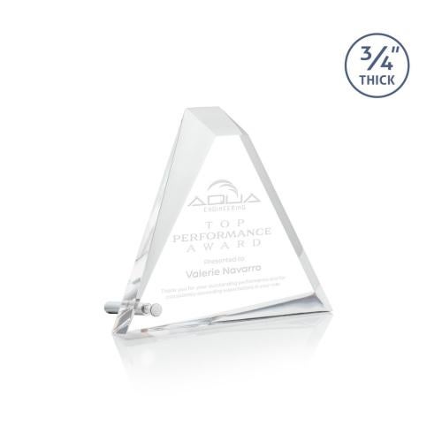 Corporate Awards - Budget Awards & Trophies - Glenrock Silver Pyramid Acrylic Award