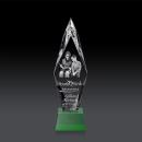 Manilow Green on Robson Base (3D) Crystal Award