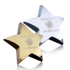 Hollister Standing Star Paperweight - Service Awards