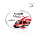 Mosaic Oval Full Color Silver Circle Acrylic Award