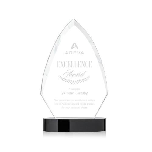 Corporate Awards - Crystal Awards - Idaho Black Arch & Crescent Crystal Award
