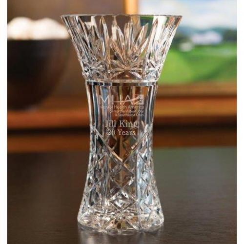 Corporate Awards - Service Awards - Clear Crystal Forsyth Flared Vase