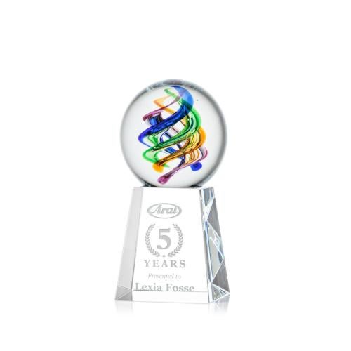 Corporate Awards - Modern Awards - Galileo Spheres on Celestina Base Glass Award
