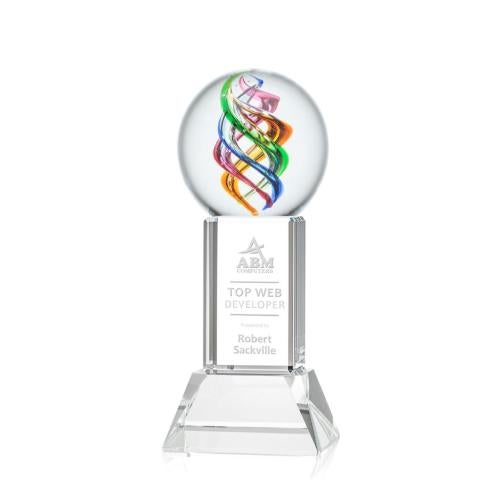 Corporate Awards - Modern Awards - Galileo Clear on Stowe Base Spheres Glass Award