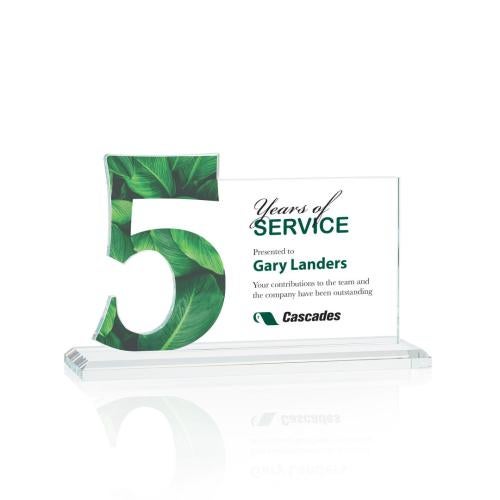 Corporate Awards - Full Color Awards - Hazelton Full Color Clear Crystal Award