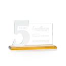 Hazelton Amber Number Crystal Award
