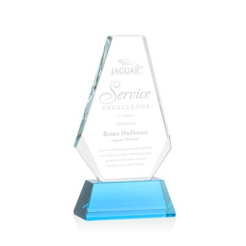Corporate Awards - Crystal Awards - Kingsley Sky Blue Crystal Award