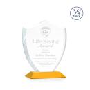 Scudo Shield Amber Abstract / Misc Crystal Award