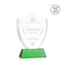 Scudo Shield Green on Newhaven Abstract / Misc Crystal Award