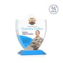 Scudo Shield Full Color Sky Blue Abstract / Misc Crystal Award