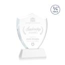 Scudo Shield White on Newhaven Abstract / Misc Crystal Award