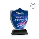 Scudo Shield Full Color Black on Newhaven Abstract / Misc Crystal Award