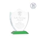 Scudo Shield Green Abstract / Misc Crystal Award