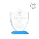 Scudo Shield Sky Blue Abstract / Misc Crystal Award