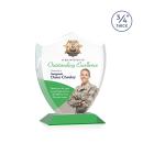 Scudo Shield Full Color Green Abstract / Misc Crystal Award