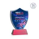 Scudo Shield Full Color Red on Newhaven Abstract / Misc Crystal Award