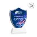 Scudo Shield Full Color White on Newhaven Abstract / Misc Crystal Award