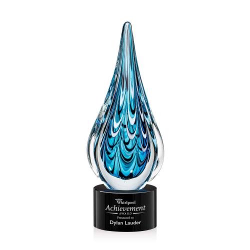 Corporate Awards - Modern Awards - Worchester Black on Marvel Base Glass Award