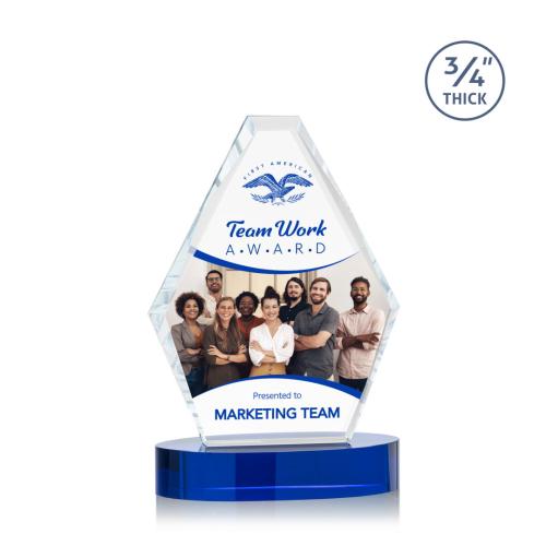 Corporate Awards - Glass Awards - Colored Glass Awards - Sloane Full Color Crystal Award