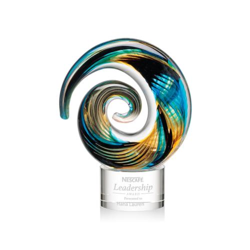 Corporate Awards - Modern Awards - Nazare Clear on Marvel Circle Glass Award
