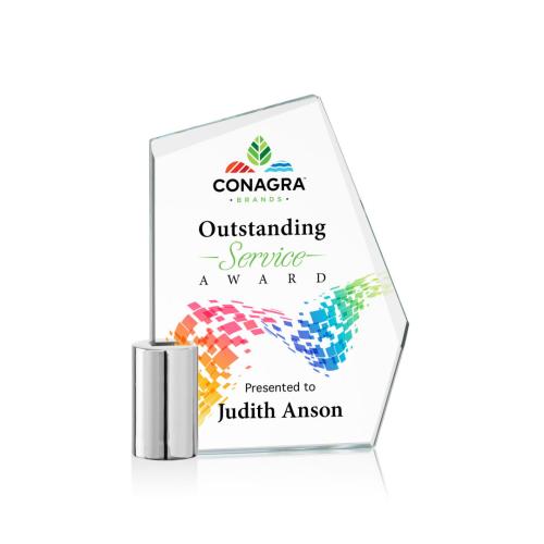 Corporate Awards - Sales Awards - Oklahoma Full Color Peak Crystal Award