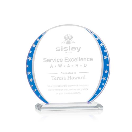 Corporate Awards - Glass Awards - Colored Glass Awards - Mystique Circle