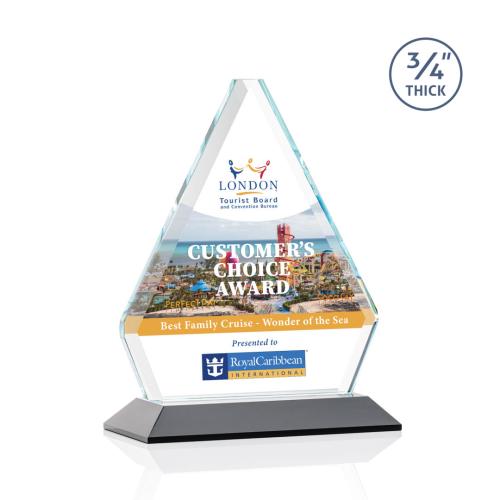 Corporate Awards - Full Color Awards - Fyreside Full Color Black Crystal Award