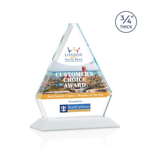 Corporate Awards - Full Color Awards - Fyreside Full Color White Crystal Award