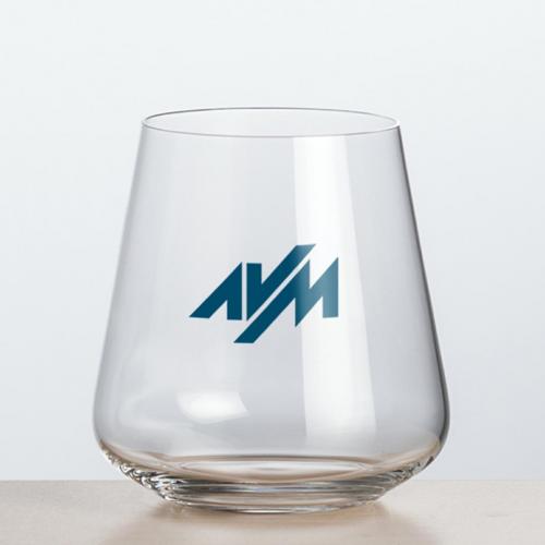 Corporate Gifts, Recognition Gifts and Desk Accessories - Etched Barware - Wine Glasses - Stemless Wine Glasses - Breckland Stemless Wine - Imprinted 