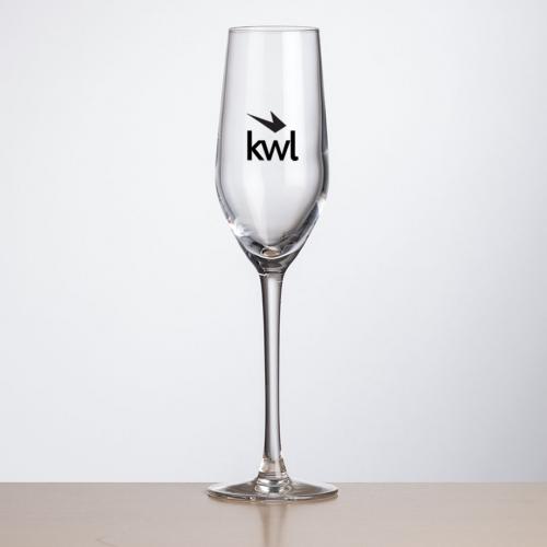 Corporate Gifts, Recognition Gifts and Desk Accessories - Etched Barware - Lethbridge Flute - Imprinted 5.75oz