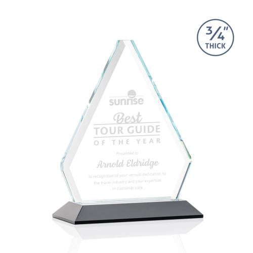 Corporate Awards - Crystal Awards - Fyreside Black Crystal Award