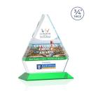 Fyreside Full Color Green Crystal Award
