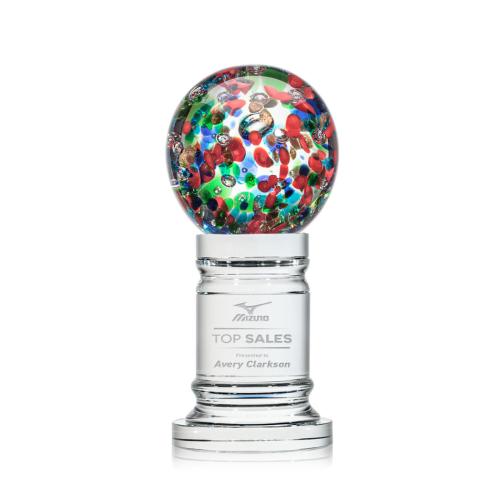 Corporate Awards - Modern Awards - Fantasia Spheres on Colverstone Base Glass Award