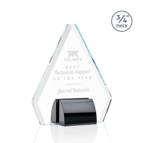 Corporate Awards - Crystal Awards - Roxborough Black Crystal Award