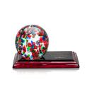 Fantasia Spheres on Rosewood Base Glass Award